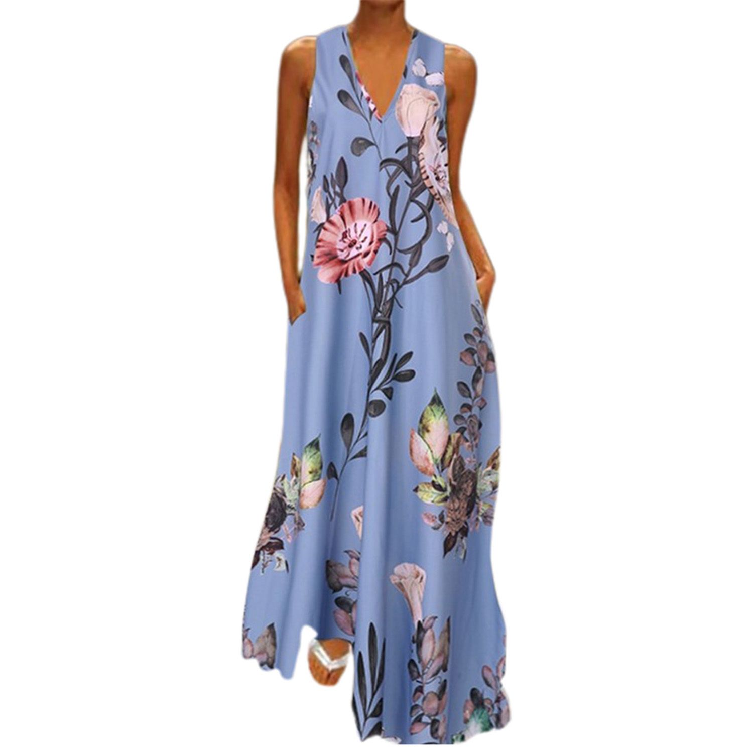 Long Dress Wide Hem Trendy Cool Loose Dress