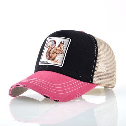 Animals Embroidery Baseball Caps Snapback Hip Hop Bone Men Breathable Mesh Visor Women Trucker Cap Wholesale