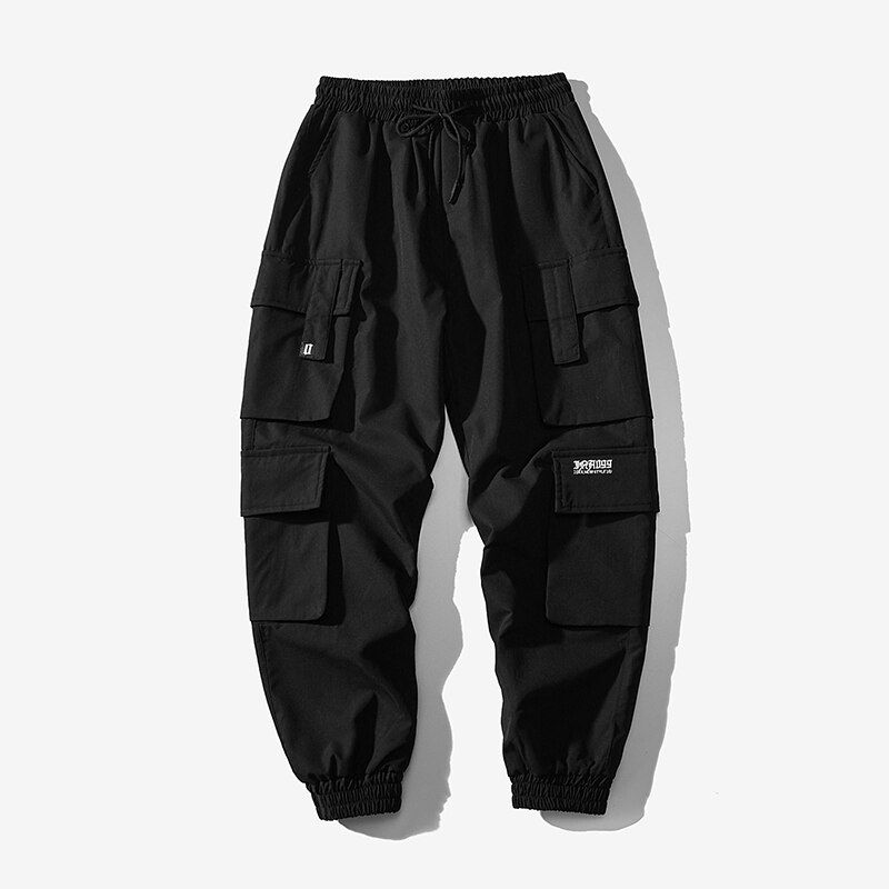 Men's Cargo Pants Streetwear Oversized Man Harem Pants Multi-Pocket Ribbons Fashion Sweatpants Casual Male Pants New S-