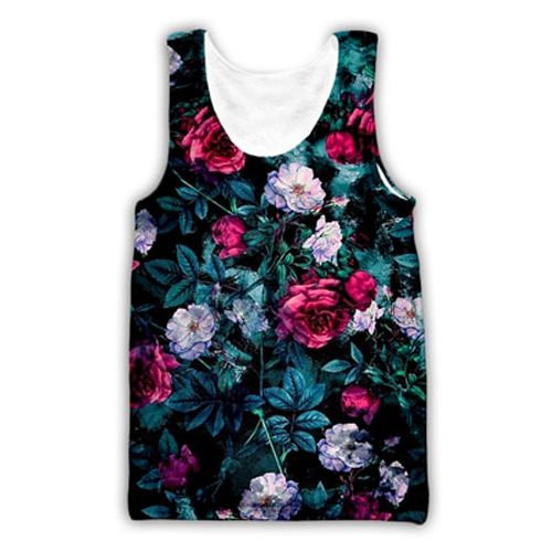 PLstar s Flower summer vest Fashion Male/Female Tatops painting Floral 3D Printed streetwear Casual sleeveless tops