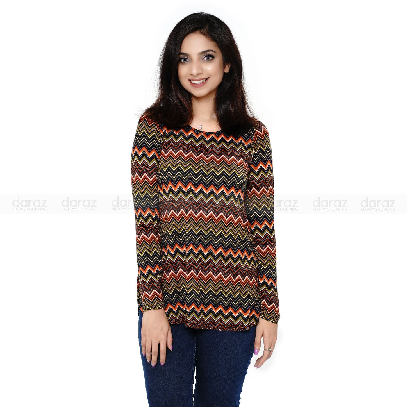 MultiColor Stylish Full Sleeve T-Shirt For Women