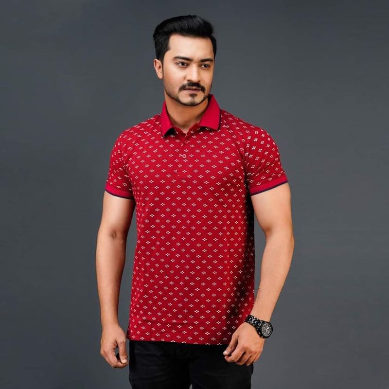 Nevy Blue Cotton Polo T-Shirt