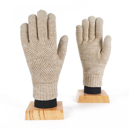 Women's Gloves Winter Warm Fashion Jacquard Printing Mittens Gloves Touch Screen Knitted Gloves ChristHalloween