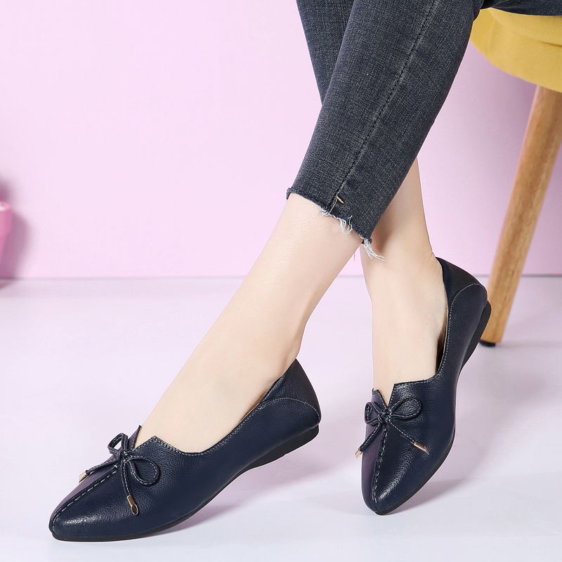Flat Shoes For Women Leather Women Shoes Korean Fashion Flats Slip On Shoes Women Ladies Ballet Shoes Women
