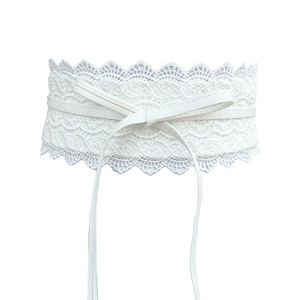 Fashion Women Dress Bowknot Faux Leather Le Wide Decor Belt Girdle Waist Band