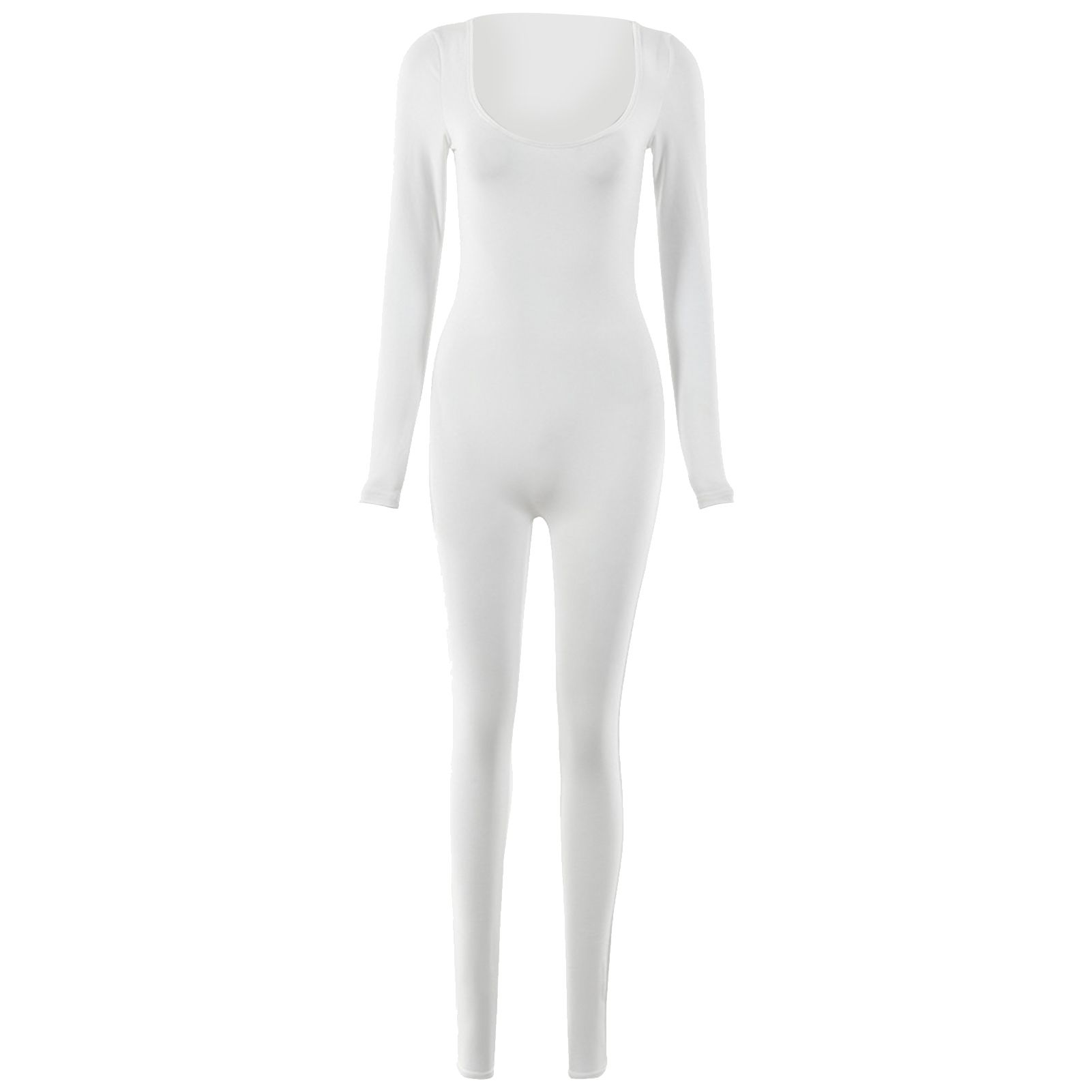 Bottom Jumpsuit High Waist Solid Color Skinny Women Jumpsuit