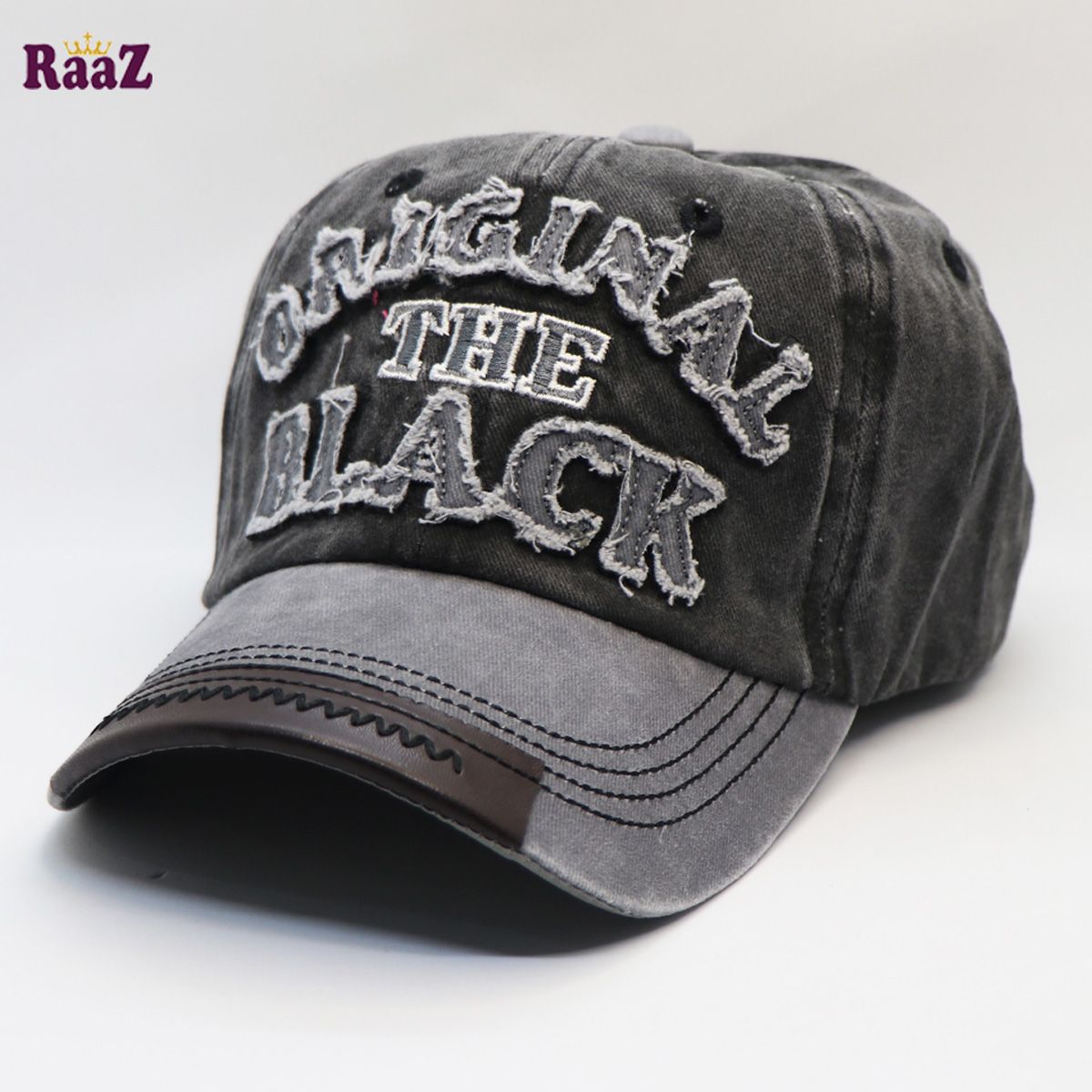 Silver Black The Black Wash Fabrics Imported Cap