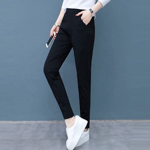 Casual Pants Women Side-stripe Lace-up Harem Large Size M-4XL Slim All-match Womens Soft Leisure Spring Trendy Ulzzang Simple