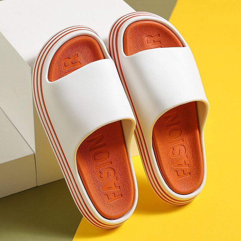 EVA Slippers Men Summer Runway Shoes Outside Outdoor Women Slides Soft Thick Sole Couple Non-slip Pool Beach Sandals Indoor Bath