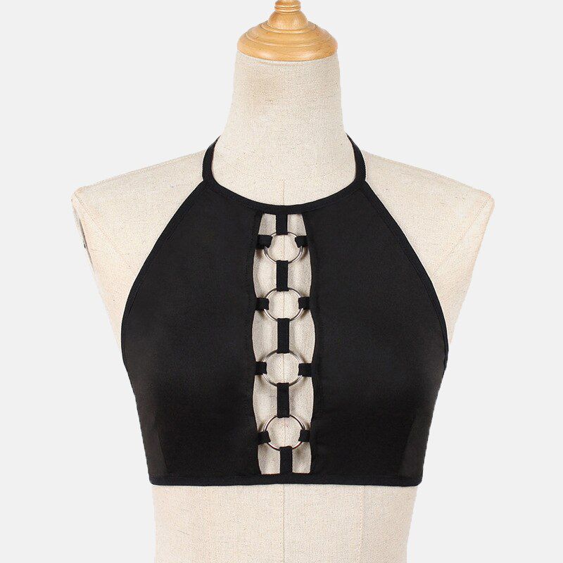 Girl Up Cup Bra Black Top Bra Lace Bra Corset Bandage Letters Lingerie Bra Hollow Crop Hot Artist Push Women Tanks