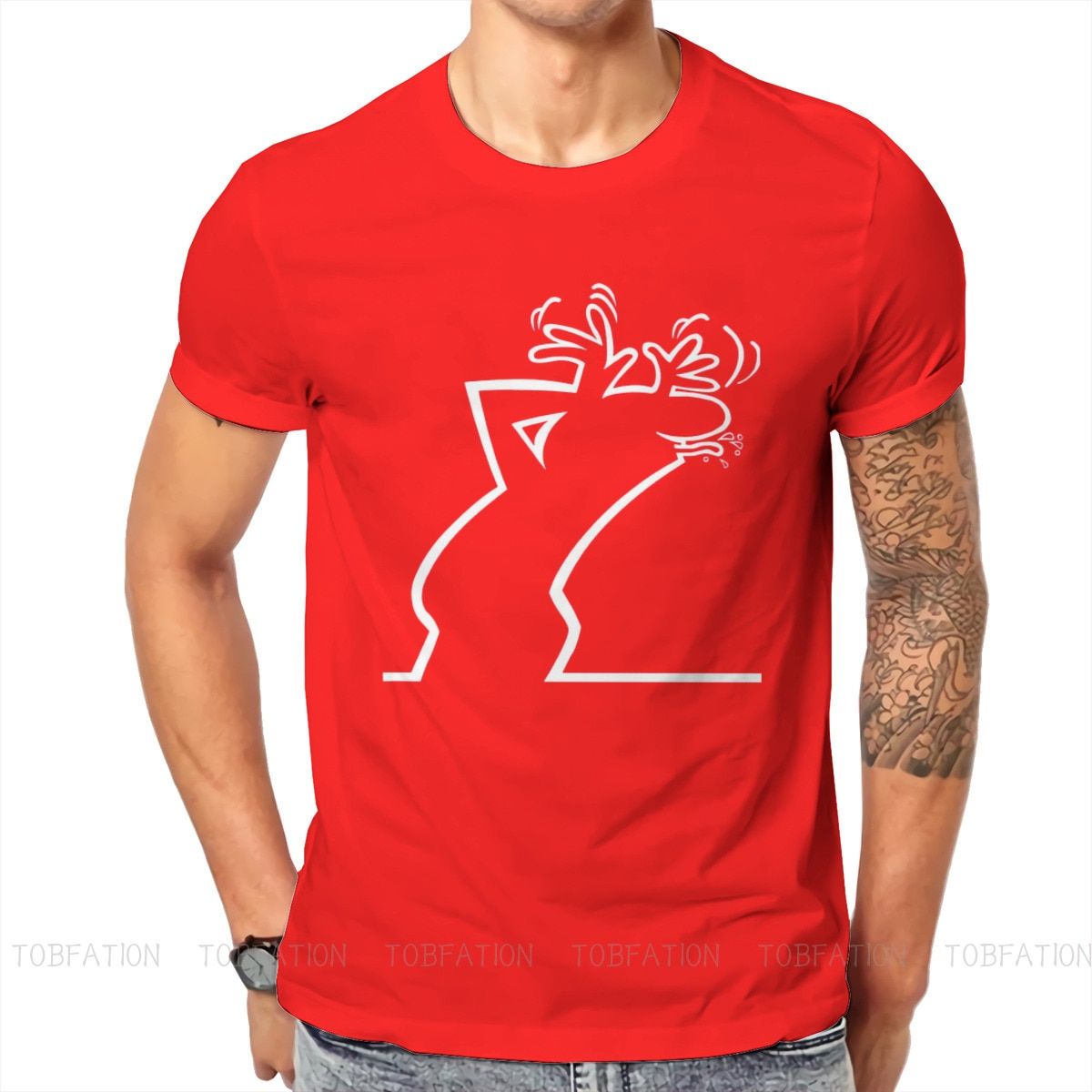 La Linea Bilder  Foto Upload TShirt Men ernative Plus Size Casual Crewneck Cotton T Shirt 2020