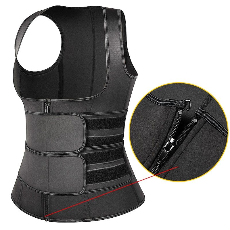 Women Body Shaper Sweat Waist Trainer Vest for Women UnderCorset Cincher Tummy Control Sport Girdle with Adjustable Belt