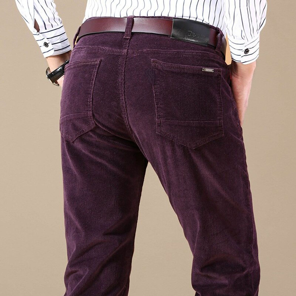 Winter Velvet Corduroy Pants Men Black Brown Thicken Loose Casual Pants Male Trousers Clothes Straight