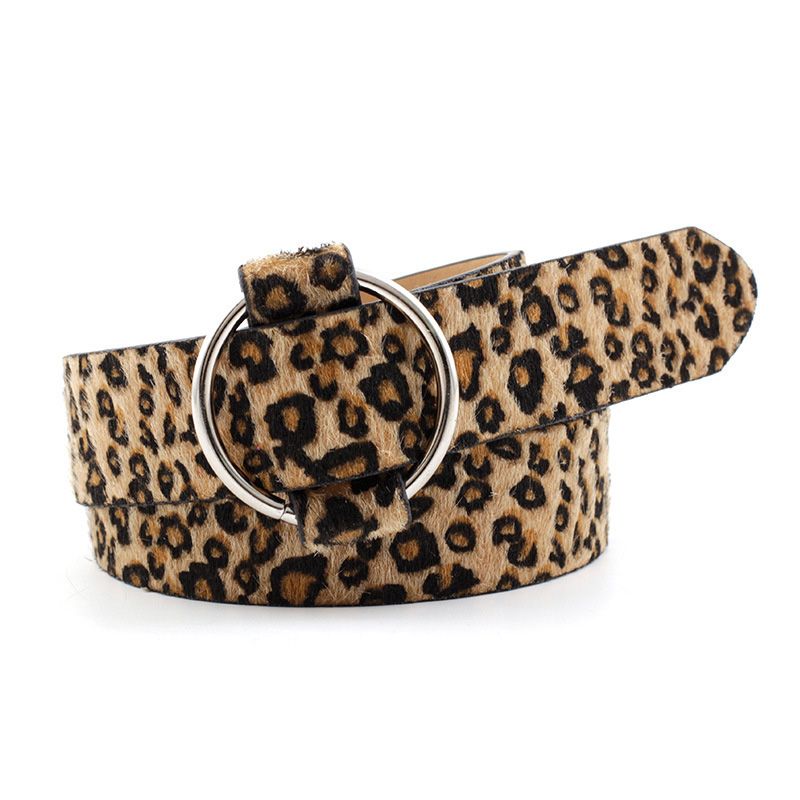 Loldeal 3x103cm New Needle-Free Circle Simple Women's Wide Belt Fashion Casual Light Belt Creative Style
