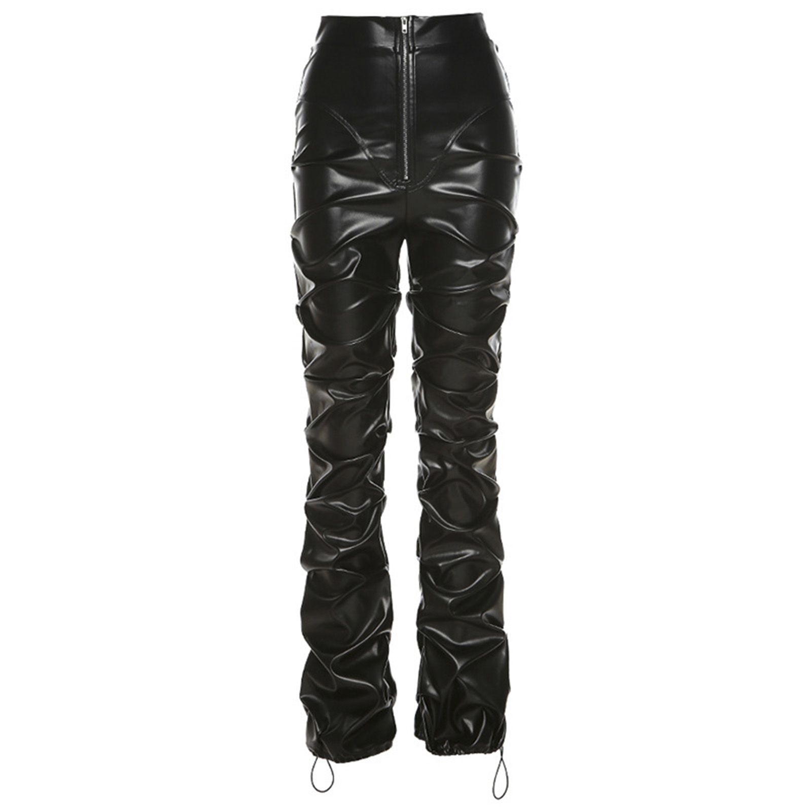 Pencil Pants Zipper Closure Zipper Closure Windproof Women Trousers