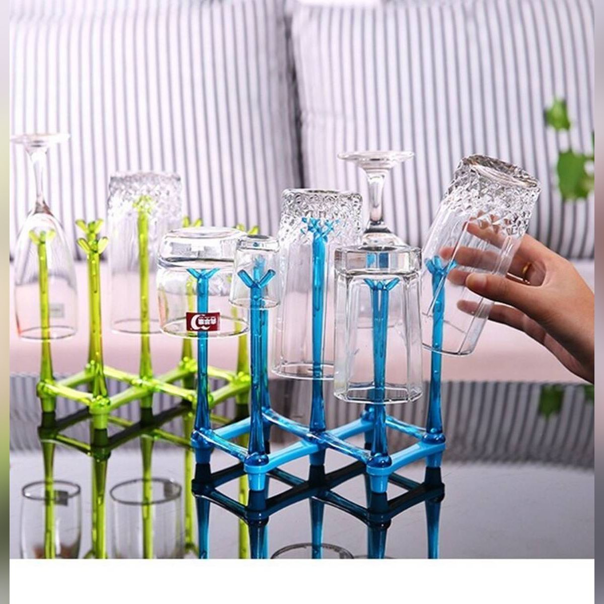 Folding Glass Stand Cup Holder Kitchen Accessories Home Storage Rack For Living Room Facebook Shop In - Latest Household & Kitchen products Offering