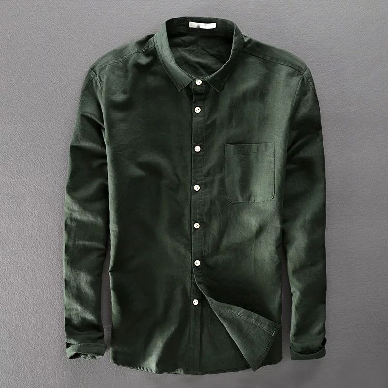 Premium¬Olive Slim Fit Formal Cotton Shirt For Men.