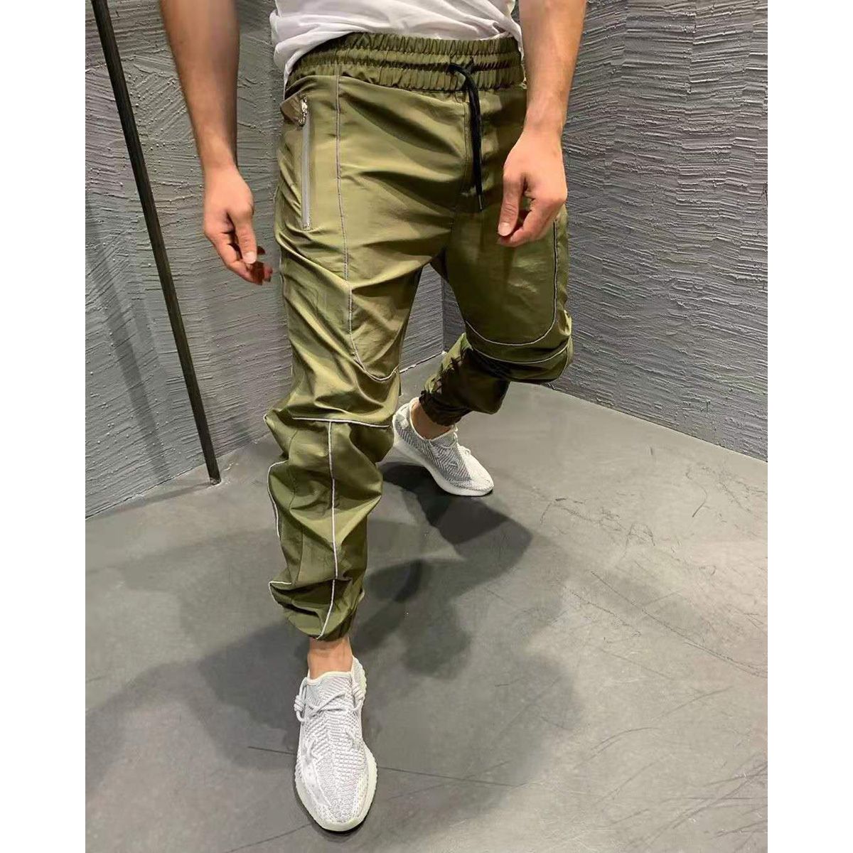 Reflective Strip Night Run Thin Style Quick-drying Fitness Training Basketball Hop Jogging Sports Pants Men's Pants