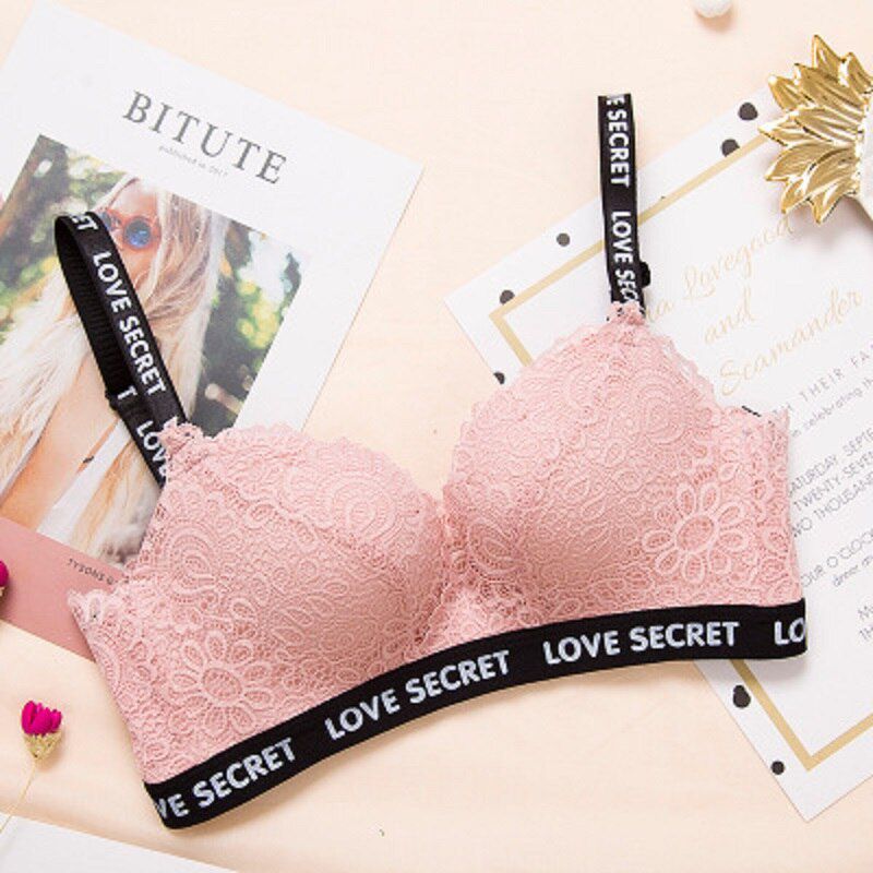 Underwear Women Lace Edge Bra Thin/Thick Seamless Wire Free Bralette Breathable Close-fitting Adjusted Brassiere Lingerie
