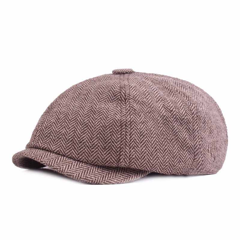 Stripe Beret Hat British Style Classic Retro Newsboy Hats for Men and Women Universal Berets Cap Leisure Sports Sun Caps