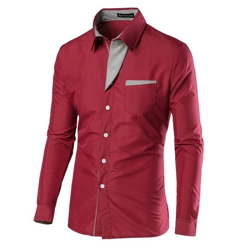 Top Quality Men Dress Shirt Non Iron Fashion Long Sleeve Business Formal Regular Fit Office Camisa Social Masculina