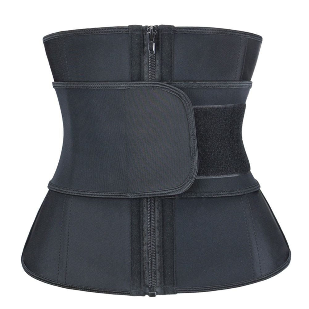 Atbuty Waist Trainer For Women 3 Layer Fabric Latex UnderCorset Single Waist Belt Cincher Hourglass Body Shaper NBW1727