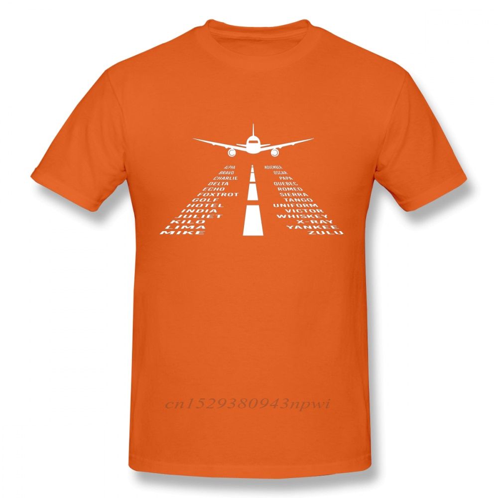 Novelty Airplane Phonetic Alphabet  Gift T shirt Fashionable Streetwear T Shirt Organic Cotton Camiseta
