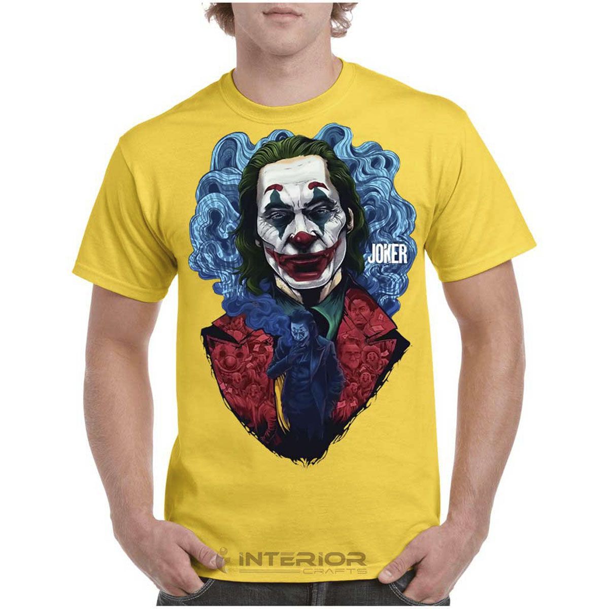 Joker Art T-Shirt for Men Half Sleave Solid White Graphic Printed Casual Round Neck. Sports & Gym wear Tshirt - T Shirt - T Shirt