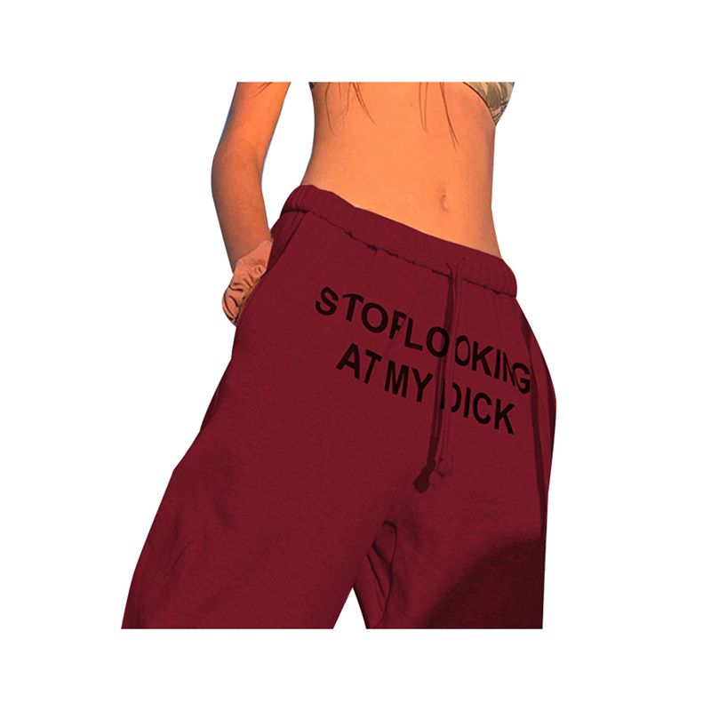 Women's Jogger Pants, High-Waist Trousers, Casual Loose Slimming Lace-up Wear Yoga Sports Cool Girl’s Bottoms
