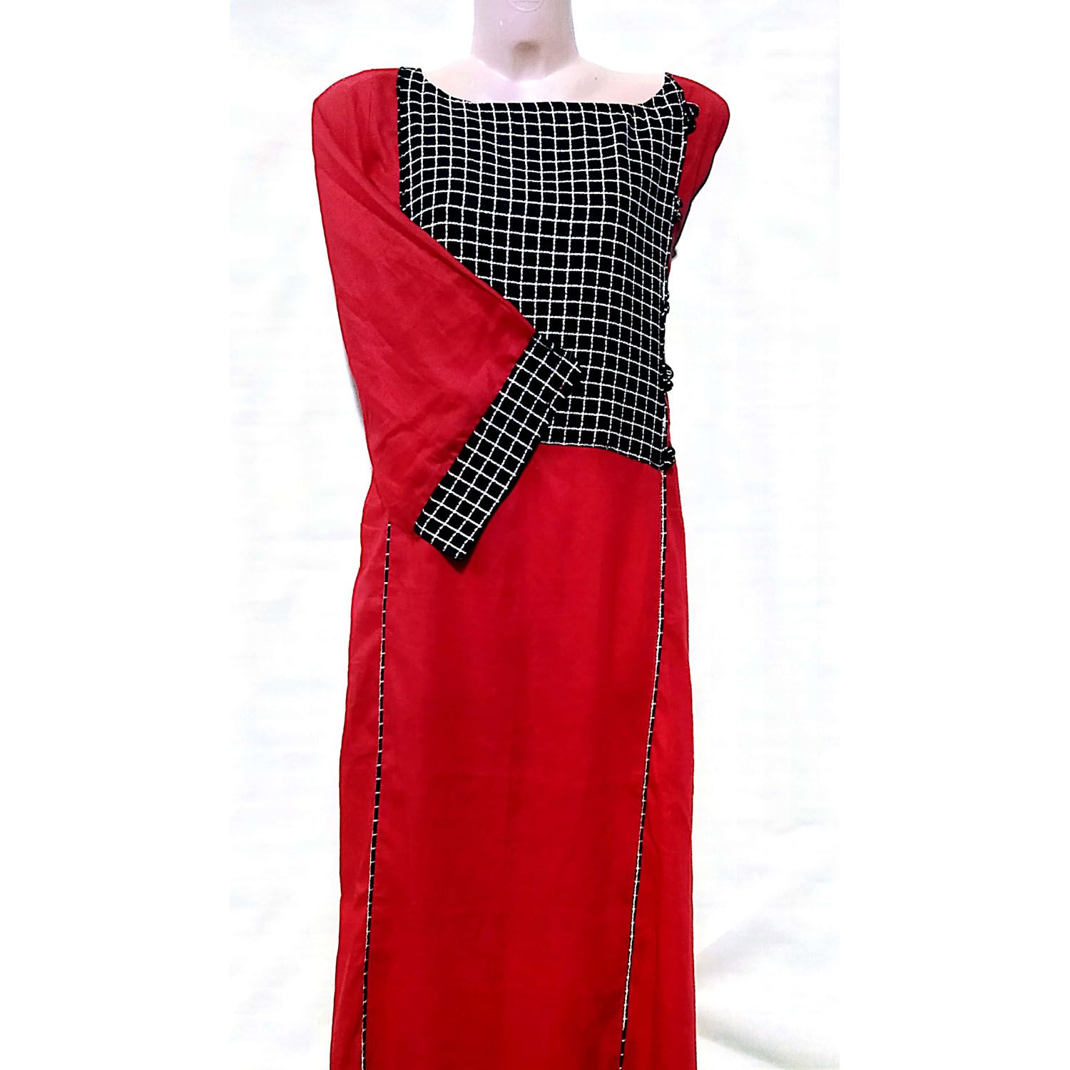 High Quality Cotton Fabrics Stitched Stylish Fashionable Unique Design Kurti