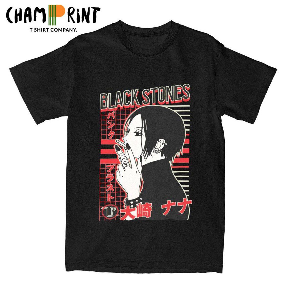 Nana TBlack Stones T-Shirts Men Unique 100% Cotton Tees Round Collar Short Sleeve T Shirts Gift Idea Tops