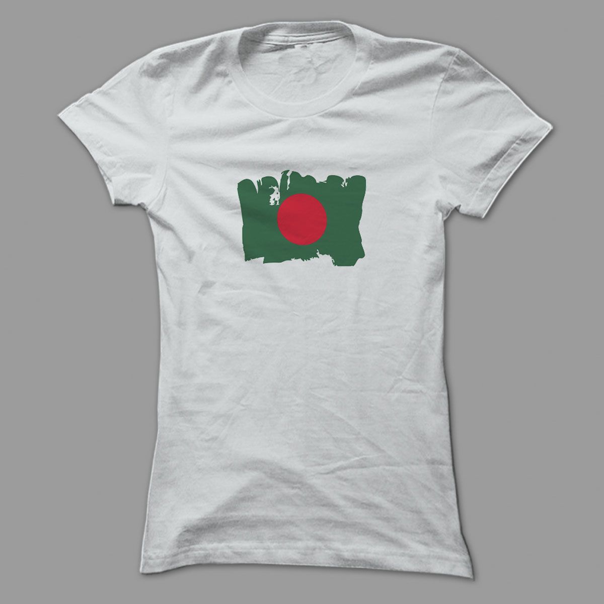 Art BD Flag White Polyester T-shirt  Taz Fashion