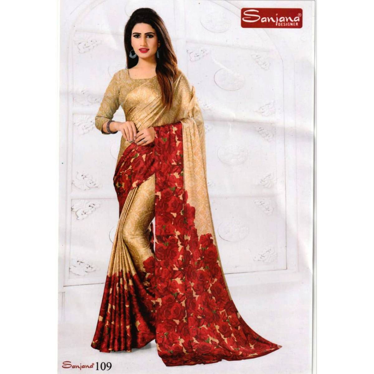 ইন্ডিয়ান সামু সিল্ক শাড়ি ব্লাউজ পিছ পিছ সহ। Indian Samu Silk Sharee With Running Blouse Piece For Women's By Sotota Fashion