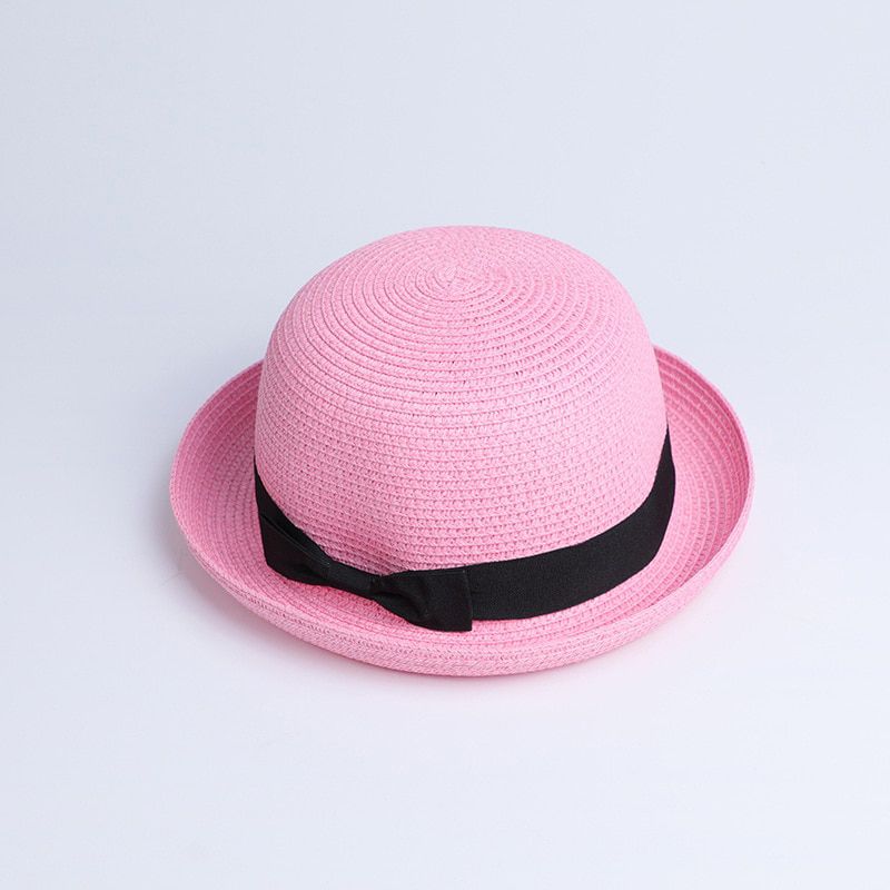 2019 Summer ear Sun Hat Cute Children Sun Hats Bow Made Women Straw Cap Beach Big Brim Hat Casual Glris Cap