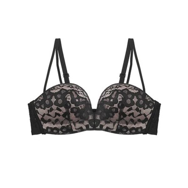 Backless Super Push Up Strapless Bras For Women Invisible Thick Cotton  Underwear Lace Floral Wireless Brassiere Lingerie AB