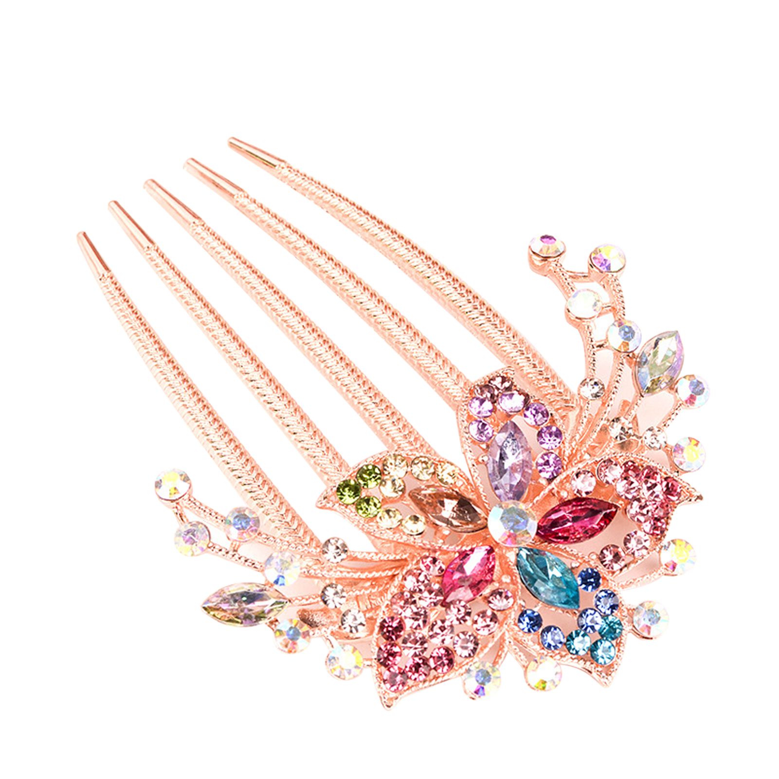 Women Hair Comb Shiny Electroplating Long Lasting Hair Comb