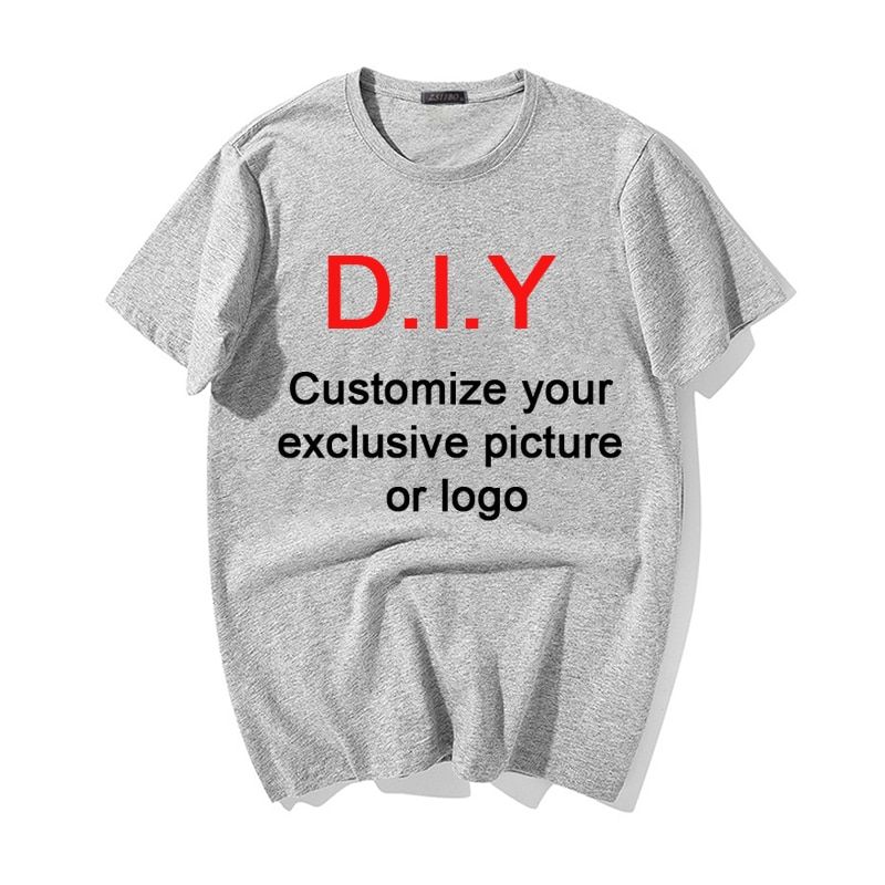 Summer Short-Sleeved O-Neck T Shirt Men Fashion 3D Printing Men's T-Shirt Custom Your Exclusive Tshirt white Diy shirt TXDZ