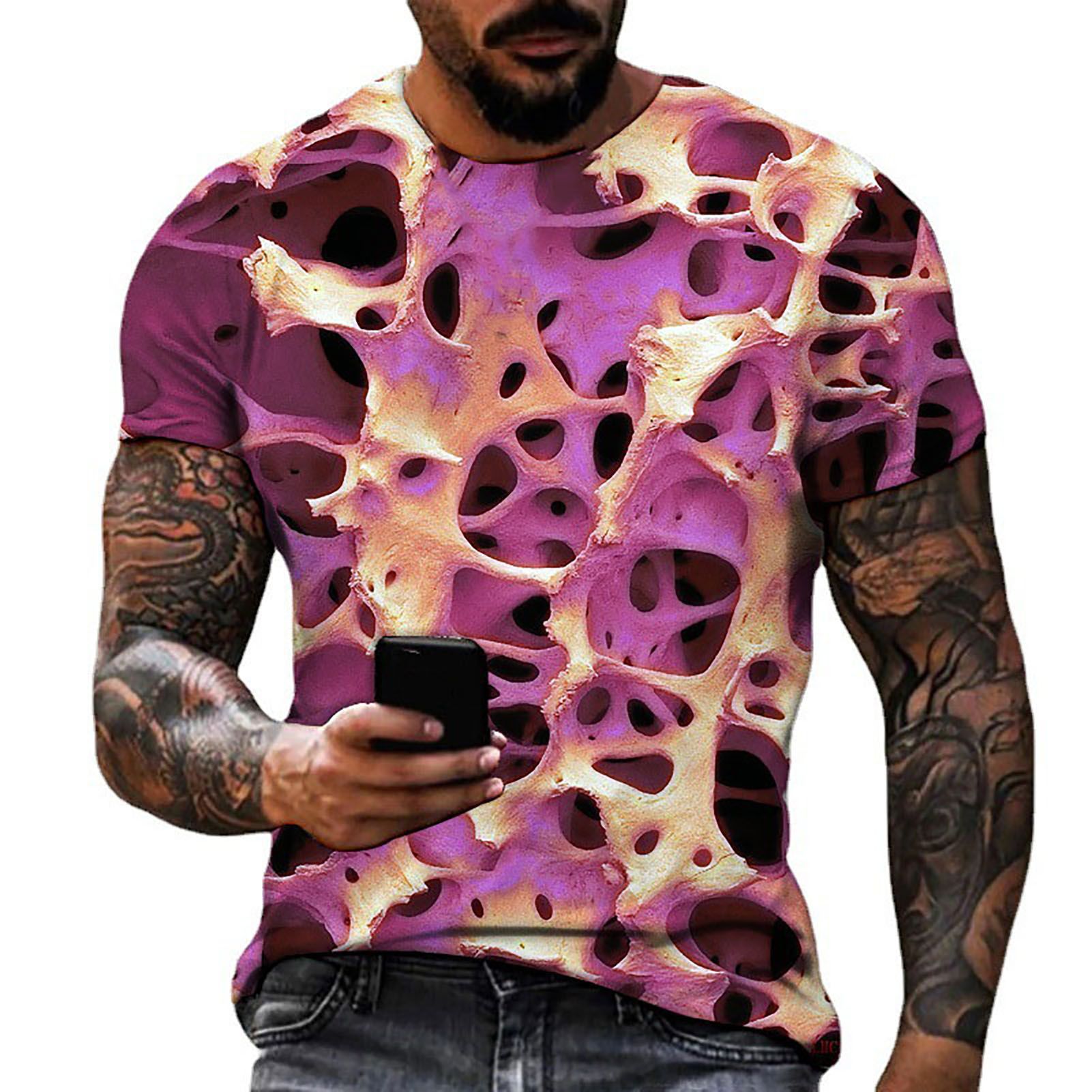 Summer Top Round Necks Three-dimensional Summer Top