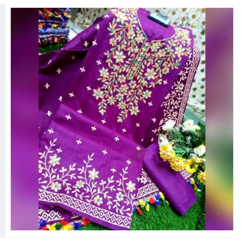 New Unstitched Exclusive, Fashionable, Stylish and Comfortable, High Quality Three Piece for Women, Three Piece [3 Piece]