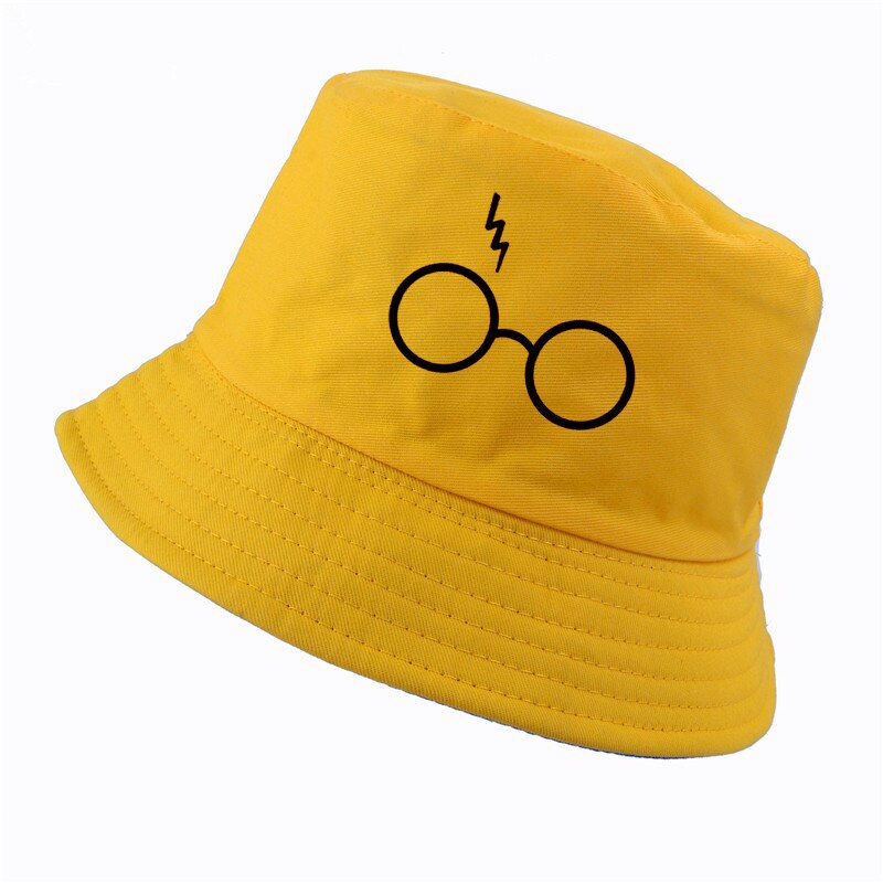 pop women bucket hats Lightning Glasses print fisherman hat Summer outdoor panama fishing cap
