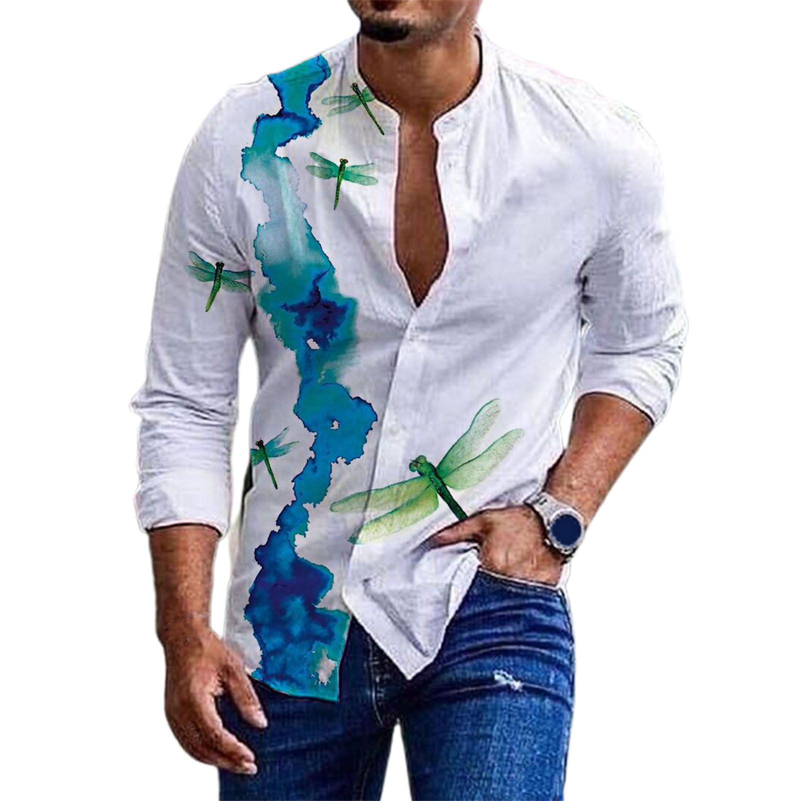 Autumn Shirt Soft Colorful Male Top