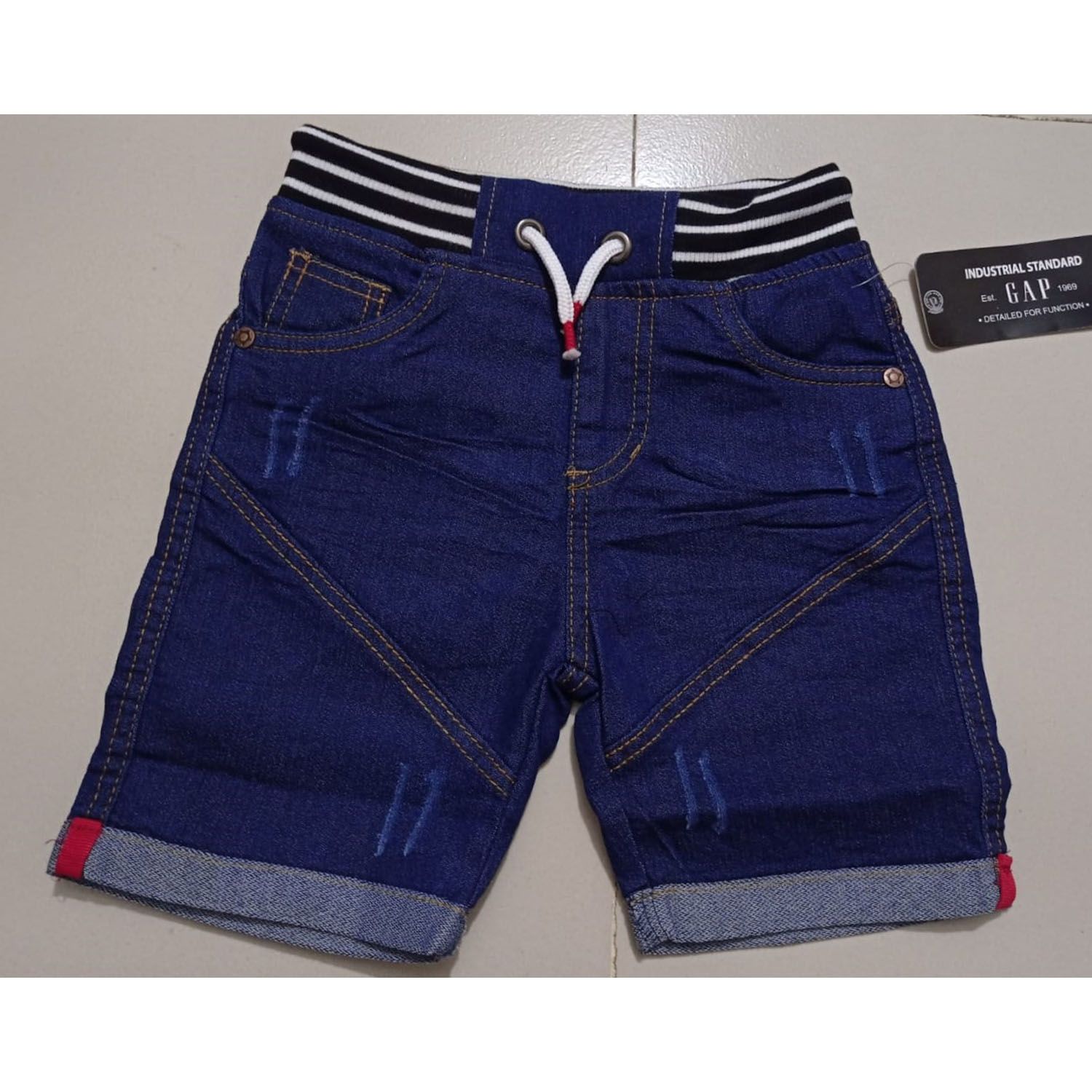 Navy Blue Denim Short Pant  Boy's