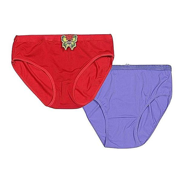 Red and Blue Cotton Panty for Women - 2 Pcs
