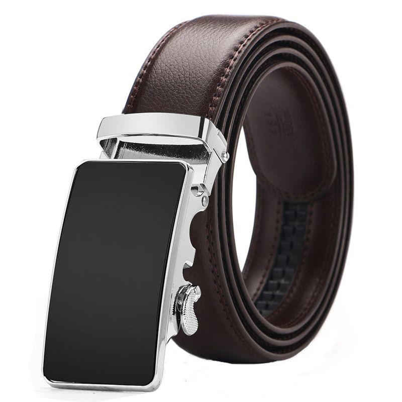 New Fashion Brand Designer Belts for Men Sliding Buckle Ratchet Luxury Leather Men Brand Belt Automatic ceinture homme