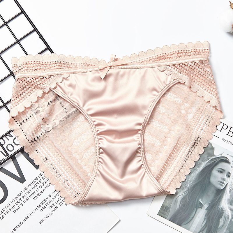 Lace Women Breathable Panties Fashion Perspective Intimates Underwear for Girls & Women Embroidery Female Comfort Briefs