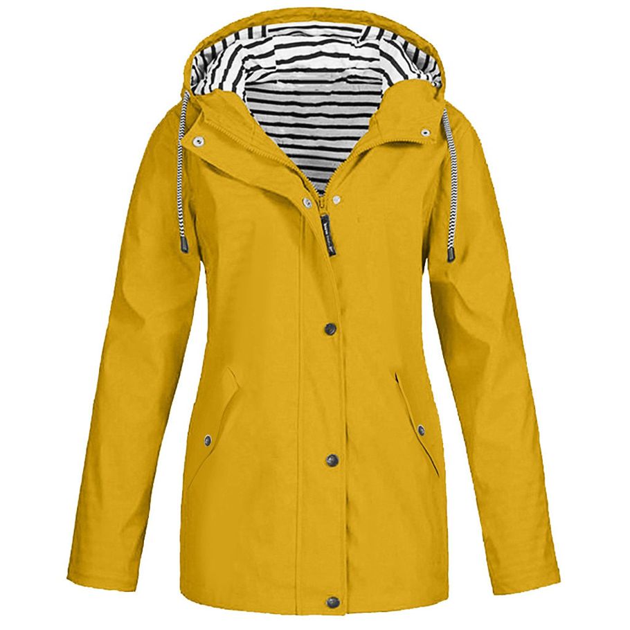 Women's windbreaker Plus Size Womens jacket coat Solid Rain Outdoor Slim Waterproof Hooded Raincoat Windproof coats female 828