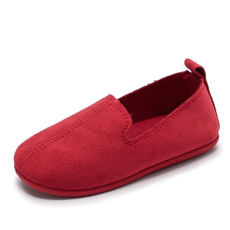 Children Shoes Kid Boy Suede Candy Color Slip-On Shoes Flat