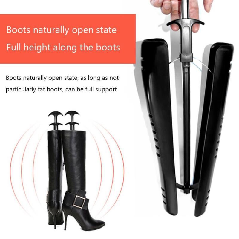 1 Pair Ladies Boot Stand Holder Shaper Long Automatic Boot Shoe  Shapers Stretcher Black Support Organizer Shoes 2020