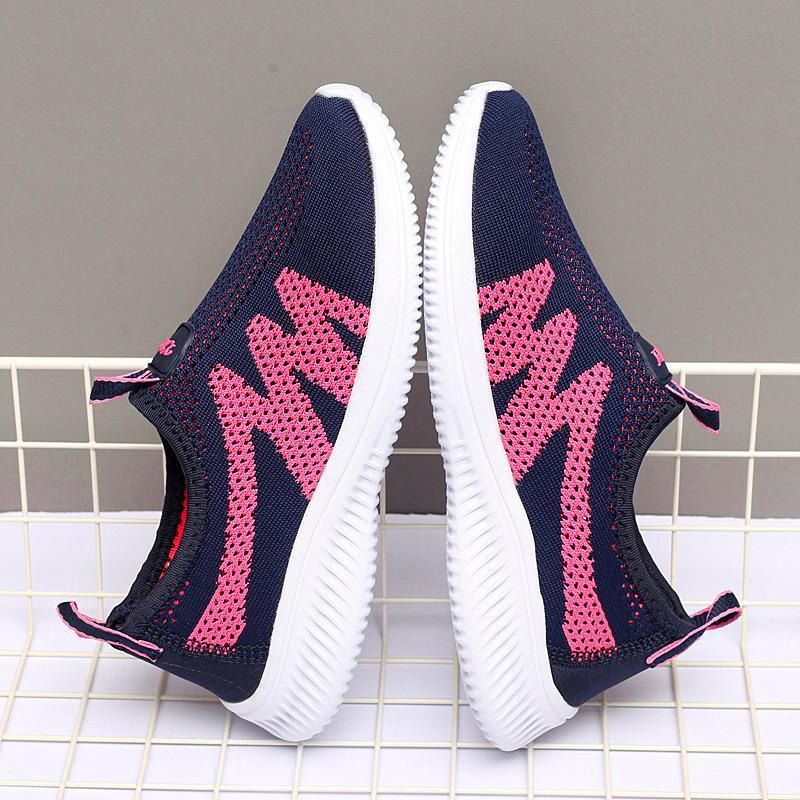 Women Sneakers Set Foot Men Loafers Summer Mesh Breathable Lovers Shoes Slip-Ons Walking Shoes