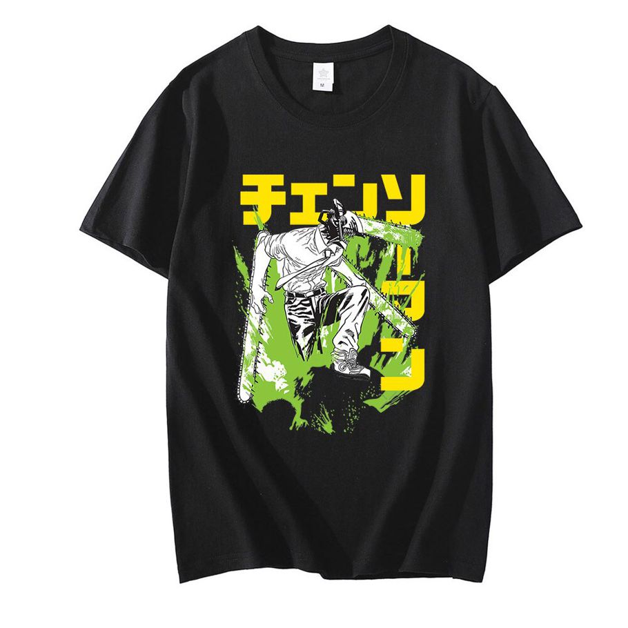 Chainsaw Man wer T Shirt Men Aesthetic Couple Graphic Tees Tops Men Women Oversized Short Sleeve T-shirt Harajuku Kawaii